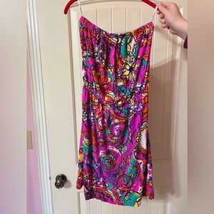 Lilly Pulitzer Atwood strapless dress or coverup in Sea and Be Seen print SIZE M